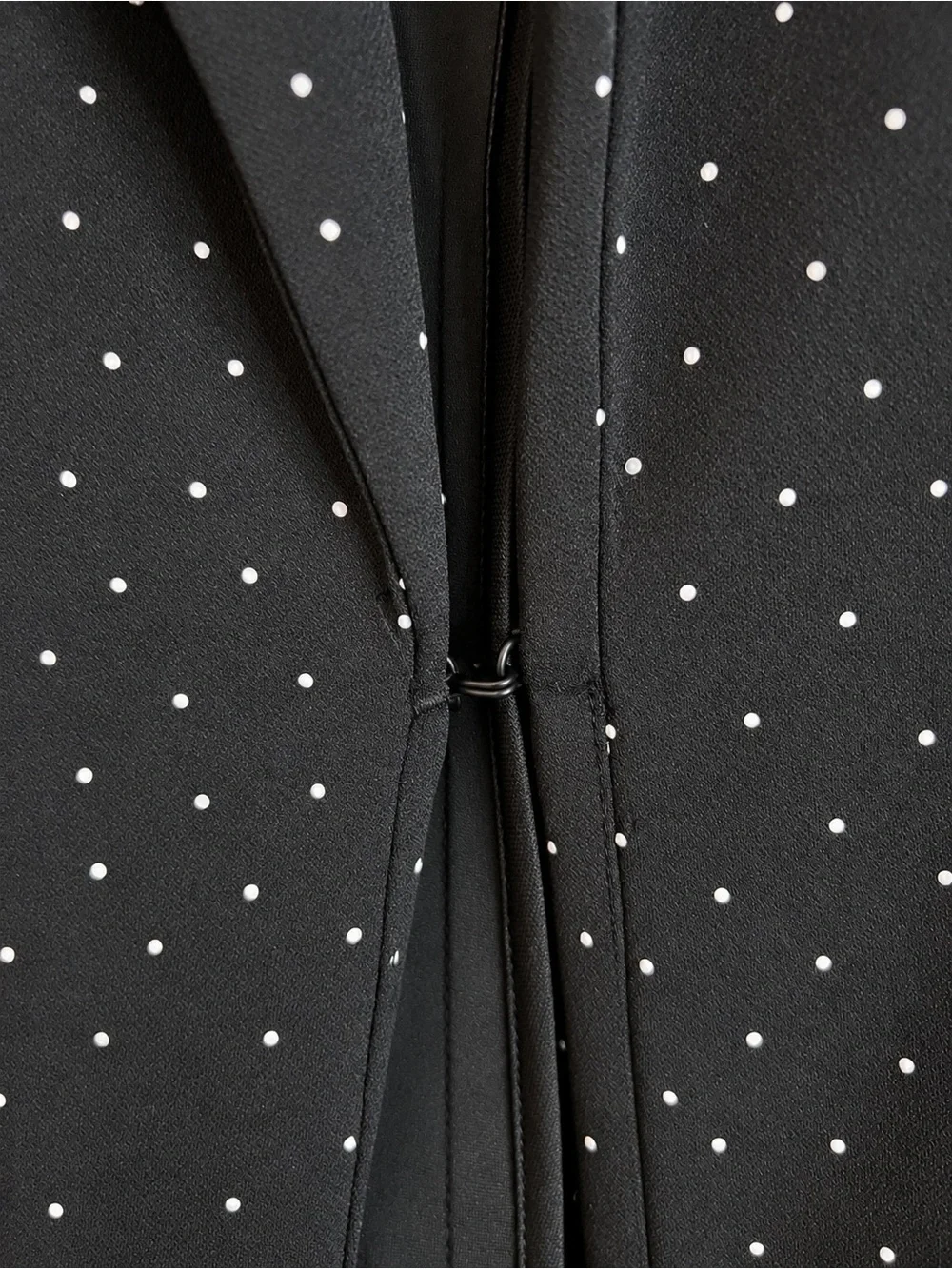 Glamour Black Blazer with Micro White Dots